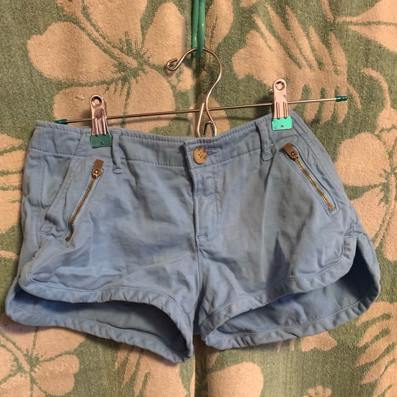 Hollister Pants - light blue hollister shorts
